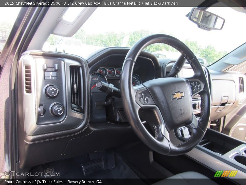 Blue Granite Metallic / Jet Black/Dark Ash 2015 Chevrolet Silverado 3500HD LTZ Crew Cab 4x4
