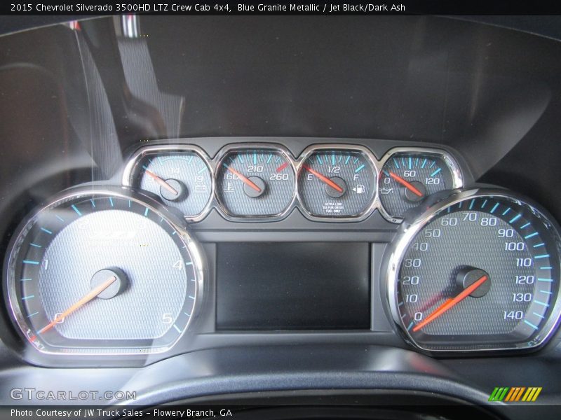 Blue Granite Metallic / Jet Black/Dark Ash 2015 Chevrolet Silverado 3500HD LTZ Crew Cab 4x4