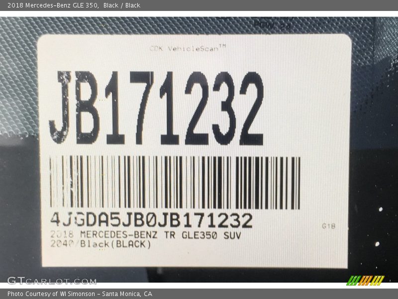 Black / Black 2018 Mercedes-Benz GLE 350