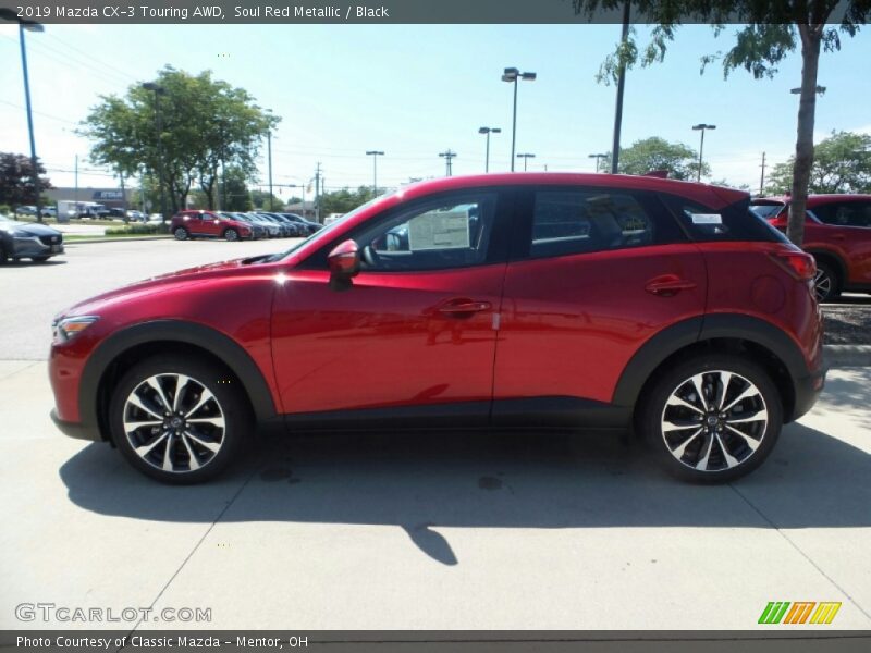 Soul Red Metallic / Black 2019 Mazda CX-3 Touring AWD