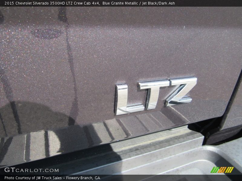 Blue Granite Metallic / Jet Black/Dark Ash 2015 Chevrolet Silverado 3500HD LTZ Crew Cab 4x4