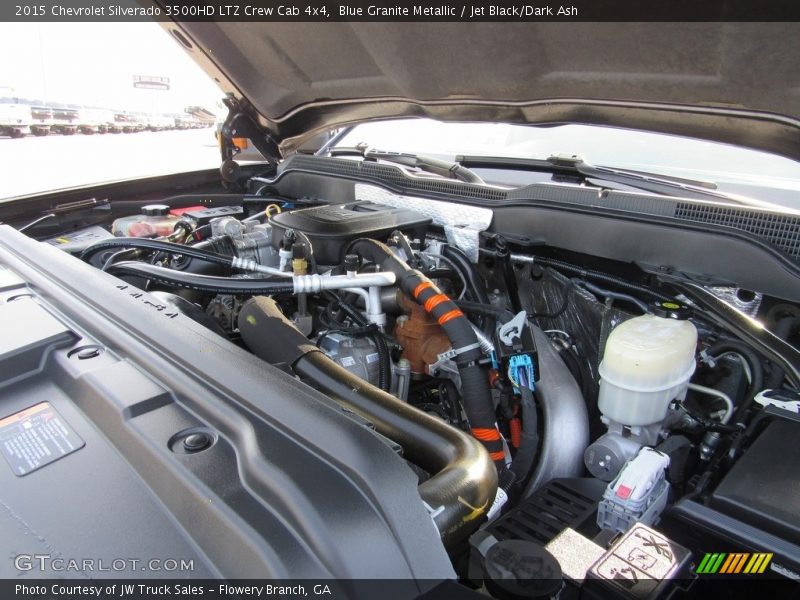 Blue Granite Metallic / Jet Black/Dark Ash 2015 Chevrolet Silverado 3500HD LTZ Crew Cab 4x4