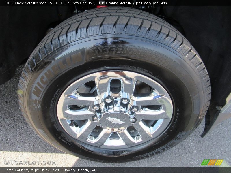 Blue Granite Metallic / Jet Black/Dark Ash 2015 Chevrolet Silverado 3500HD LTZ Crew Cab 4x4