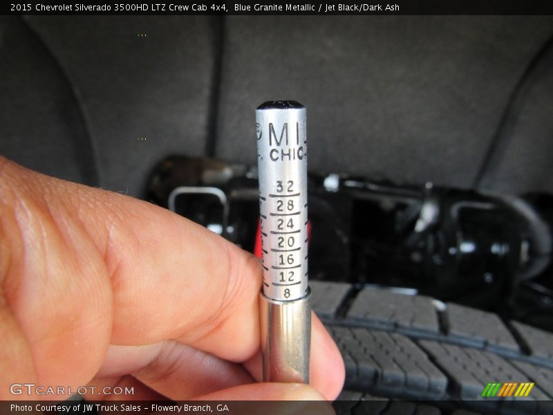 Blue Granite Metallic / Jet Black/Dark Ash 2015 Chevrolet Silverado 3500HD LTZ Crew Cab 4x4