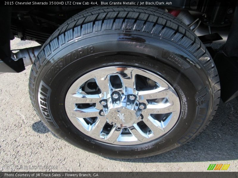 Blue Granite Metallic / Jet Black/Dark Ash 2015 Chevrolet Silverado 3500HD LTZ Crew Cab 4x4