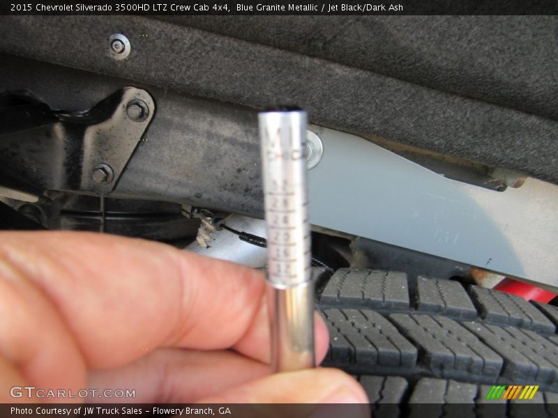 Blue Granite Metallic / Jet Black/Dark Ash 2015 Chevrolet Silverado 3500HD LTZ Crew Cab 4x4