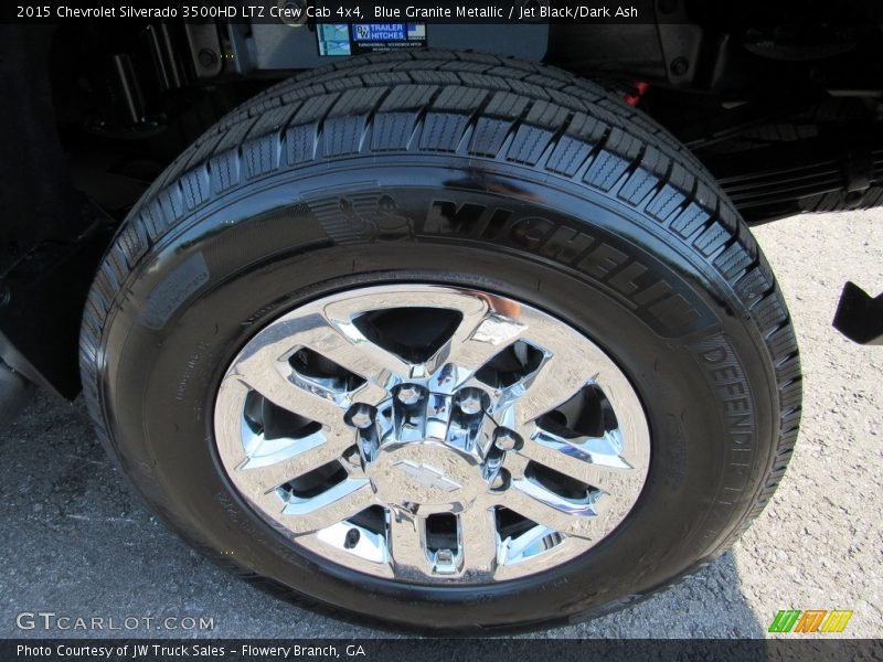 Blue Granite Metallic / Jet Black/Dark Ash 2015 Chevrolet Silverado 3500HD LTZ Crew Cab 4x4