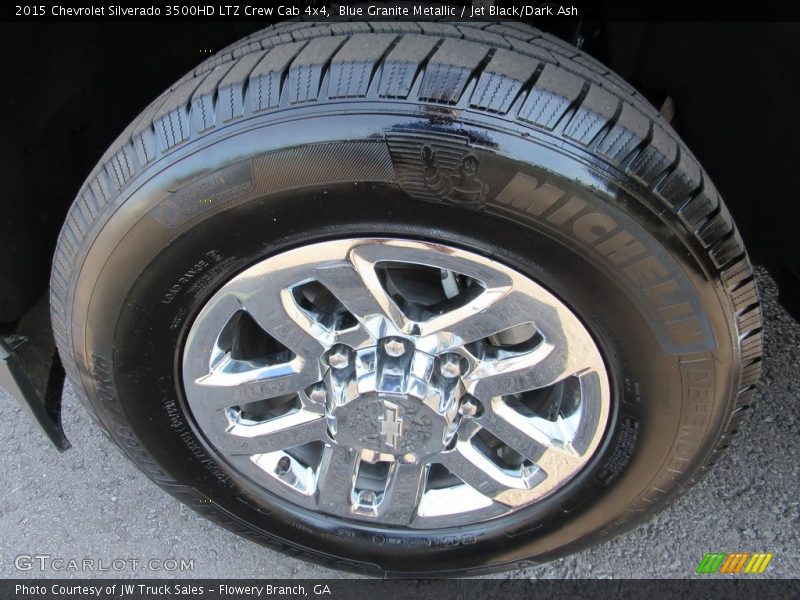 Blue Granite Metallic / Jet Black/Dark Ash 2015 Chevrolet Silverado 3500HD LTZ Crew Cab 4x4