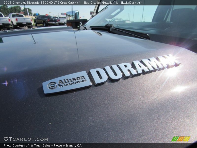 Blue Granite Metallic / Jet Black/Dark Ash 2015 Chevrolet Silverado 3500HD LTZ Crew Cab 4x4