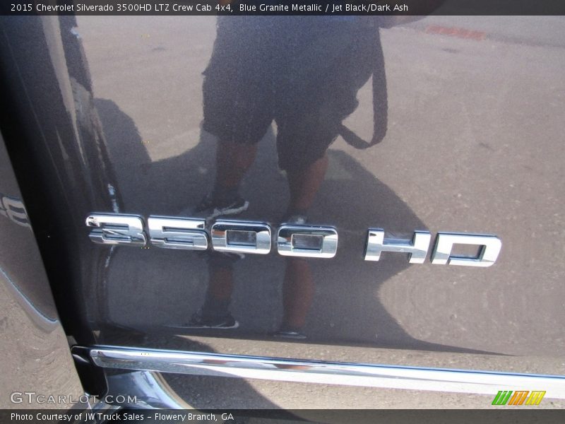 Blue Granite Metallic / Jet Black/Dark Ash 2015 Chevrolet Silverado 3500HD LTZ Crew Cab 4x4