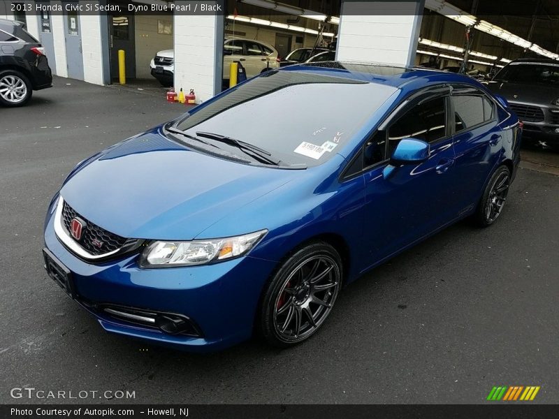 Dyno Blue Pearl / Black 2013 Honda Civic Si Sedan