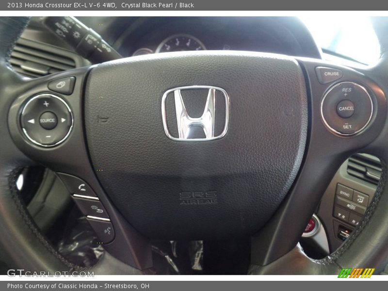 Crystal Black Pearl / Black 2013 Honda Crosstour EX-L V-6 4WD