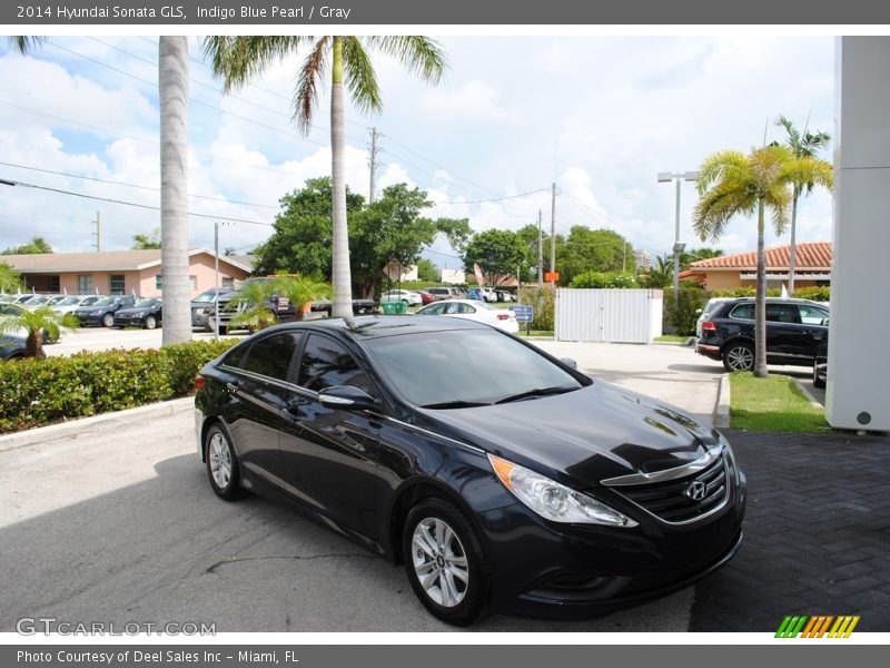 Indigo Blue Pearl / Gray 2014 Hyundai Sonata GLS