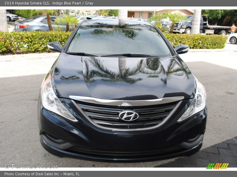 Indigo Blue Pearl / Gray 2014 Hyundai Sonata GLS