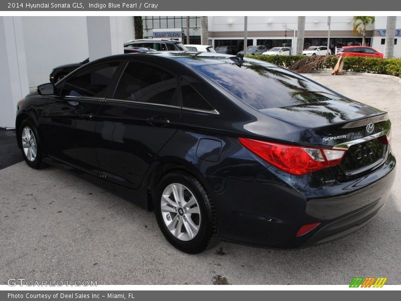 Indigo Blue Pearl / Gray 2014 Hyundai Sonata GLS