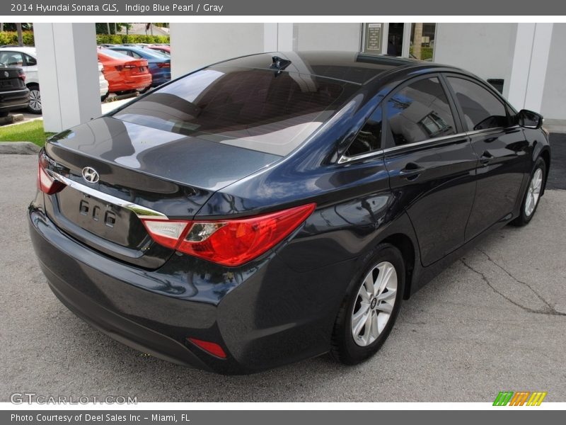 Indigo Blue Pearl / Gray 2014 Hyundai Sonata GLS