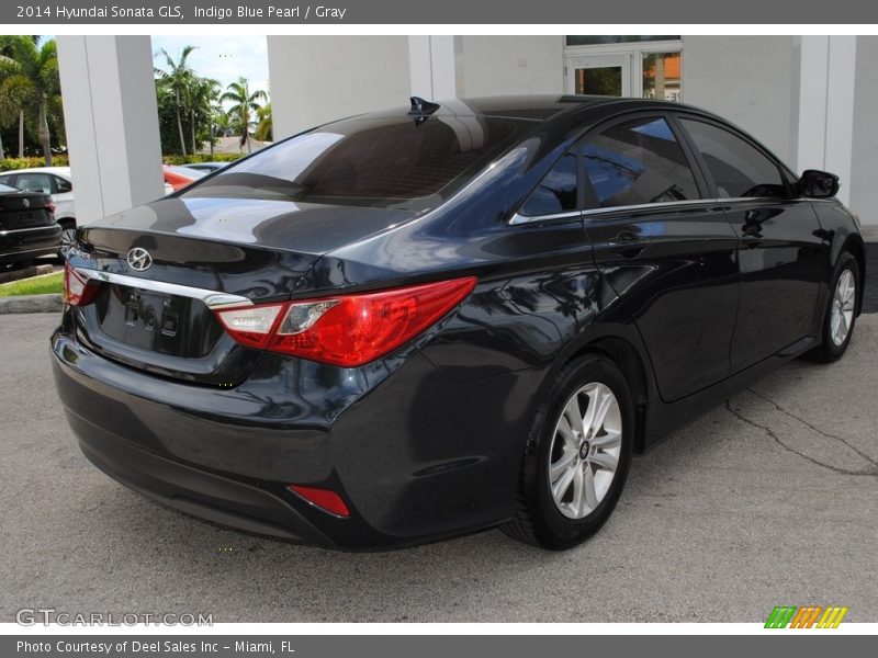 Indigo Blue Pearl / Gray 2014 Hyundai Sonata GLS