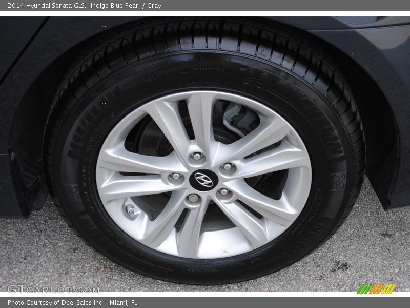 Indigo Blue Pearl / Gray 2014 Hyundai Sonata GLS