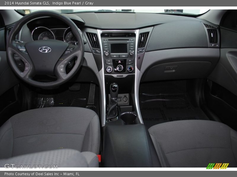 Indigo Blue Pearl / Gray 2014 Hyundai Sonata GLS