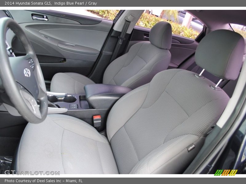 Indigo Blue Pearl / Gray 2014 Hyundai Sonata GLS