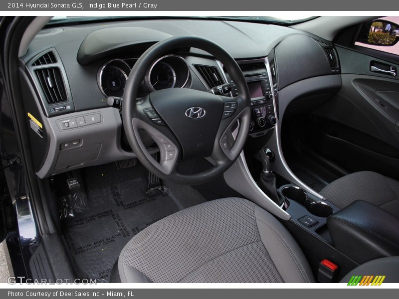 Indigo Blue Pearl / Gray 2014 Hyundai Sonata GLS