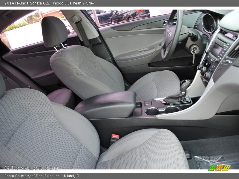 Indigo Blue Pearl / Gray 2014 Hyundai Sonata GLS