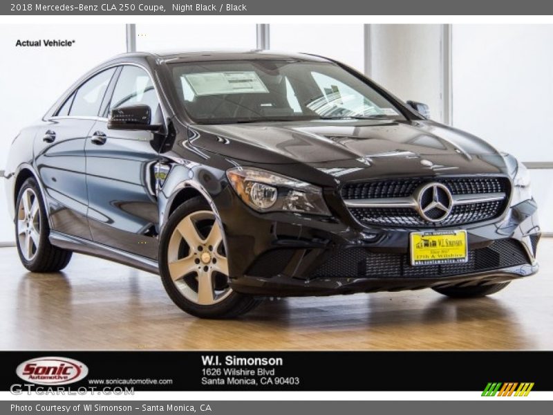 Night Black / Black 2018 Mercedes-Benz CLA 250 Coupe