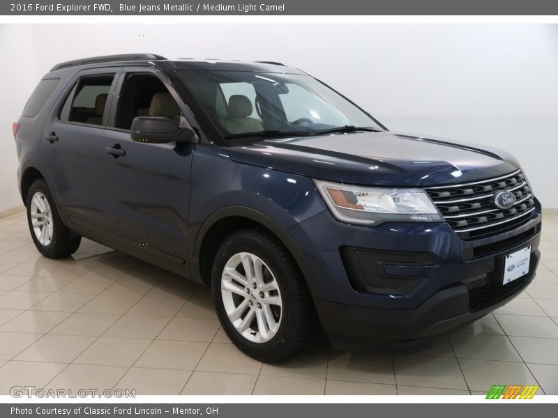 Blue Jeans Metallic / Medium Light Camel 2016 Ford Explorer FWD