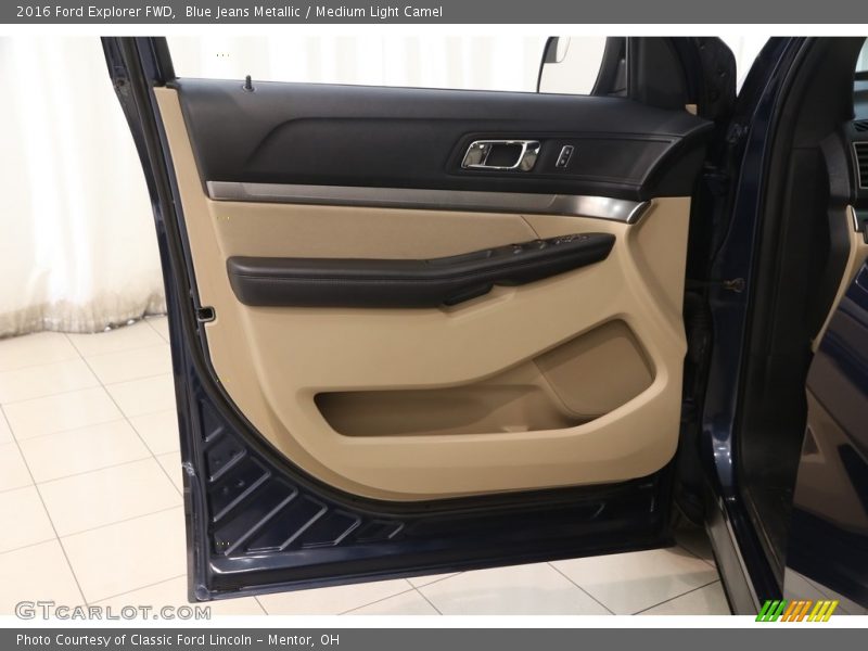 Blue Jeans Metallic / Medium Light Camel 2016 Ford Explorer FWD