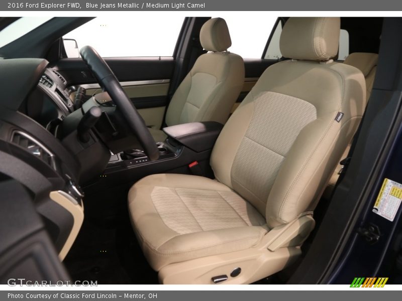Blue Jeans Metallic / Medium Light Camel 2016 Ford Explorer FWD
