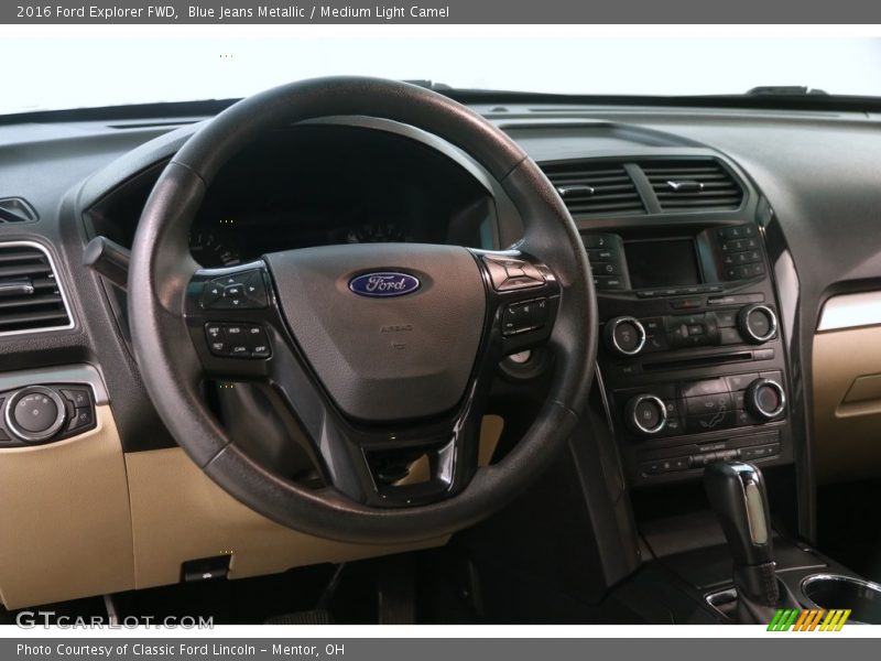 Blue Jeans Metallic / Medium Light Camel 2016 Ford Explorer FWD