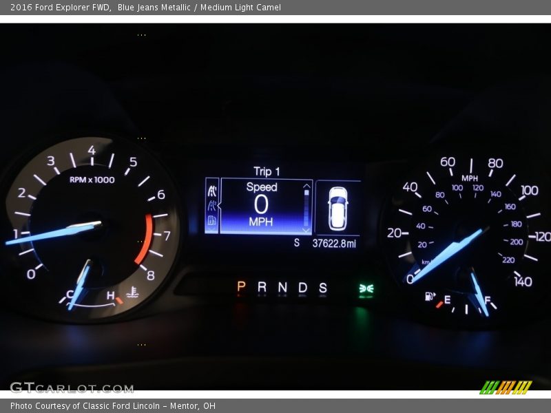 Blue Jeans Metallic / Medium Light Camel 2016 Ford Explorer FWD