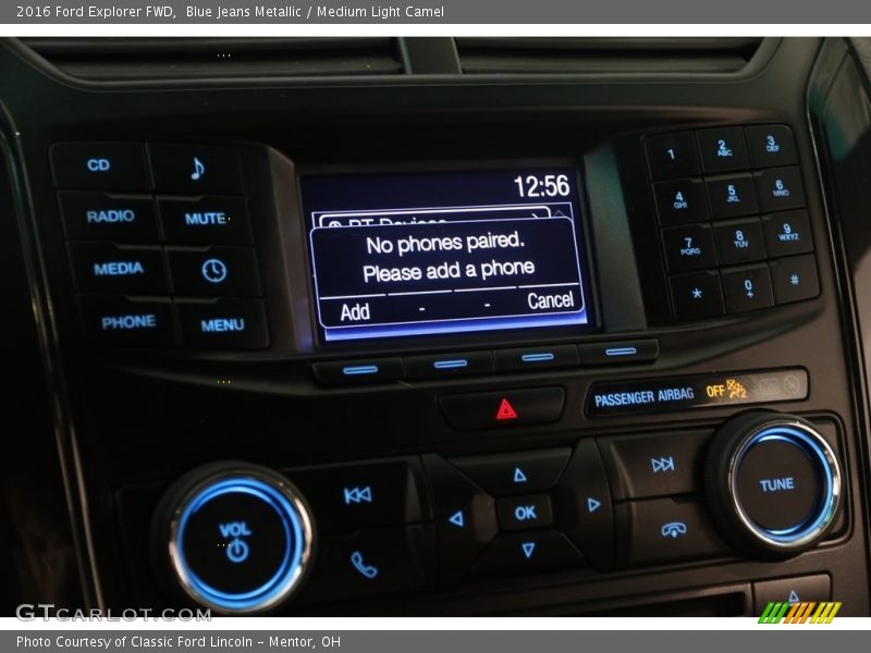 Blue Jeans Metallic / Medium Light Camel 2016 Ford Explorer FWD