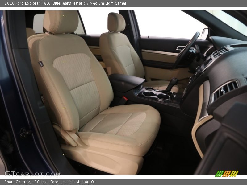 Blue Jeans Metallic / Medium Light Camel 2016 Ford Explorer FWD