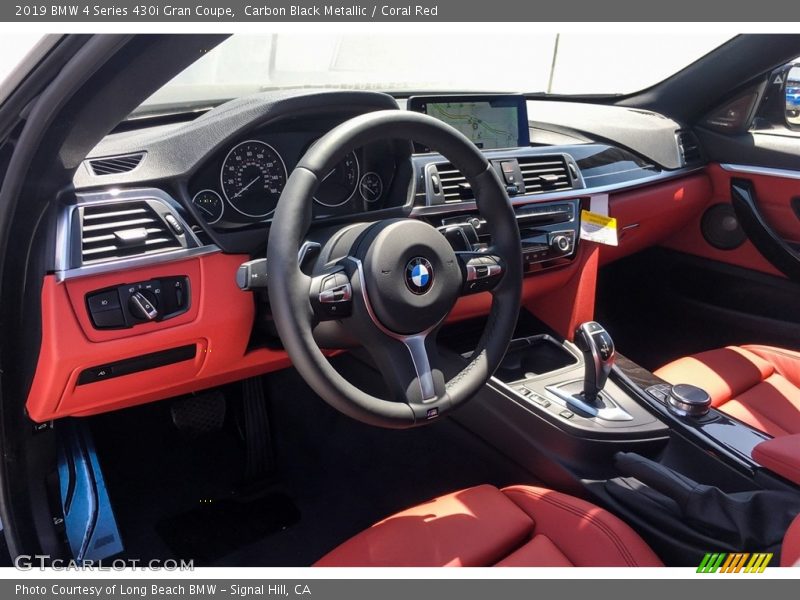 Carbon Black Metallic / Coral Red 2019 BMW 4 Series 430i Gran Coupe