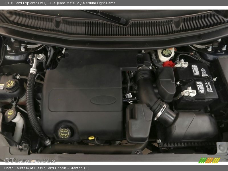 Blue Jeans Metallic / Medium Light Camel 2016 Ford Explorer FWD