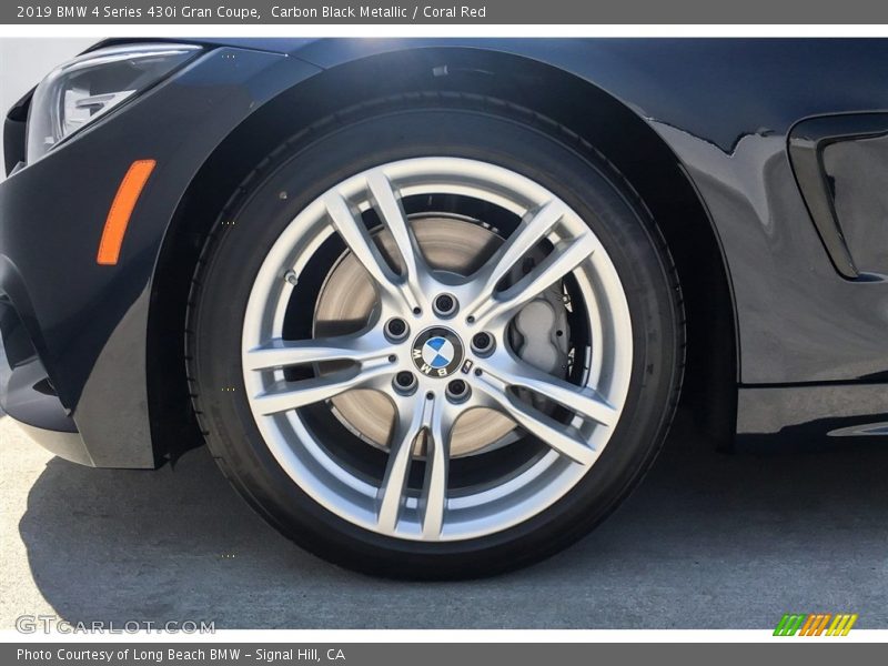 Carbon Black Metallic / Coral Red 2019 BMW 4 Series 430i Gran Coupe