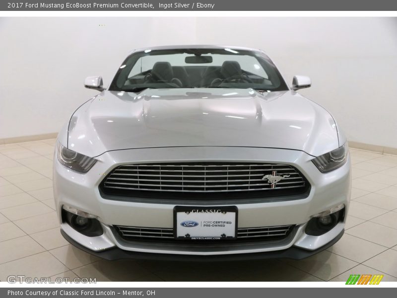 Ingot Silver / Ebony 2017 Ford Mustang EcoBoost Premium Convertible