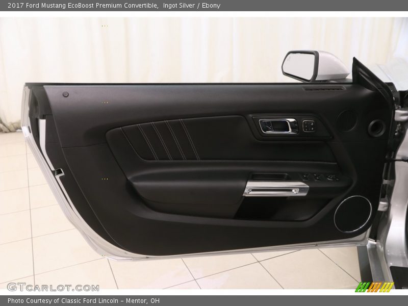 Ingot Silver / Ebony 2017 Ford Mustang EcoBoost Premium Convertible