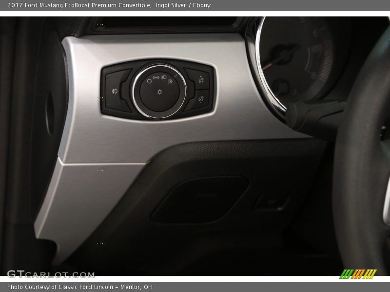 Ingot Silver / Ebony 2017 Ford Mustang EcoBoost Premium Convertible