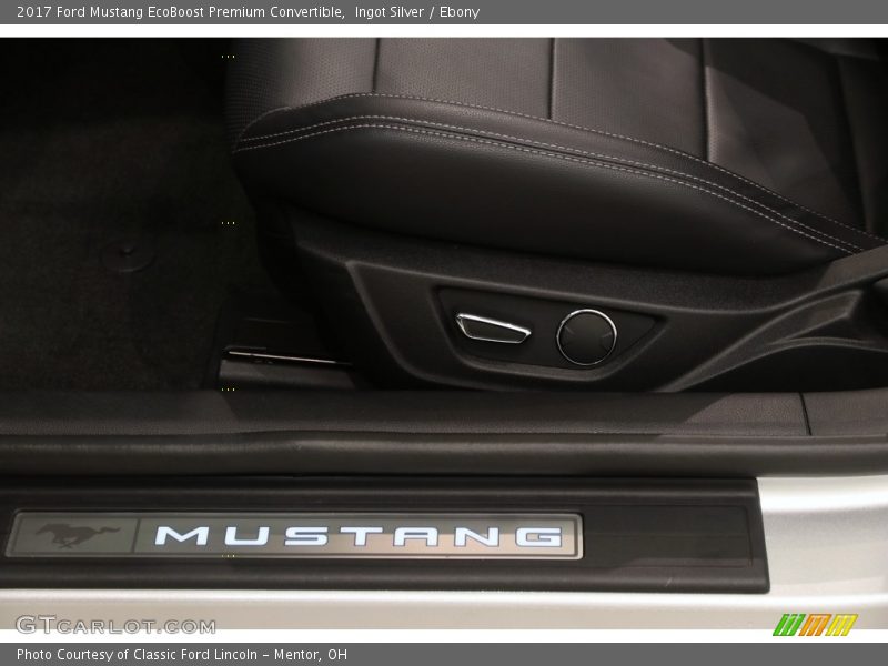 Ingot Silver / Ebony 2017 Ford Mustang EcoBoost Premium Convertible