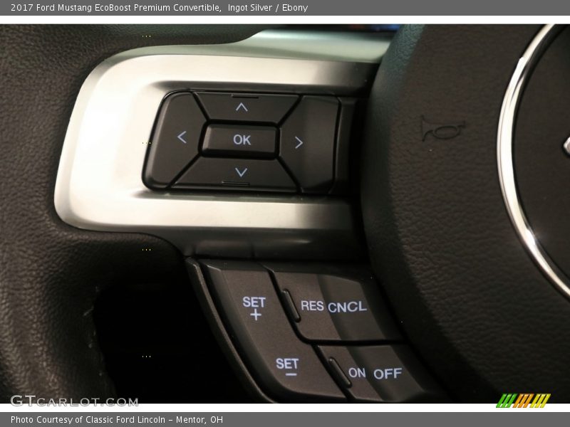 Ingot Silver / Ebony 2017 Ford Mustang EcoBoost Premium Convertible