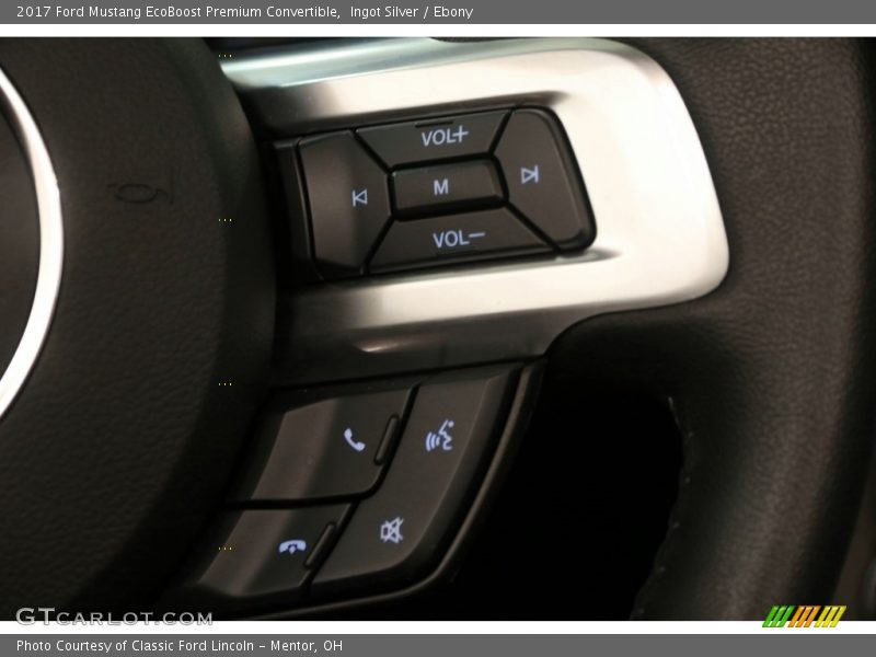 Ingot Silver / Ebony 2017 Ford Mustang EcoBoost Premium Convertible