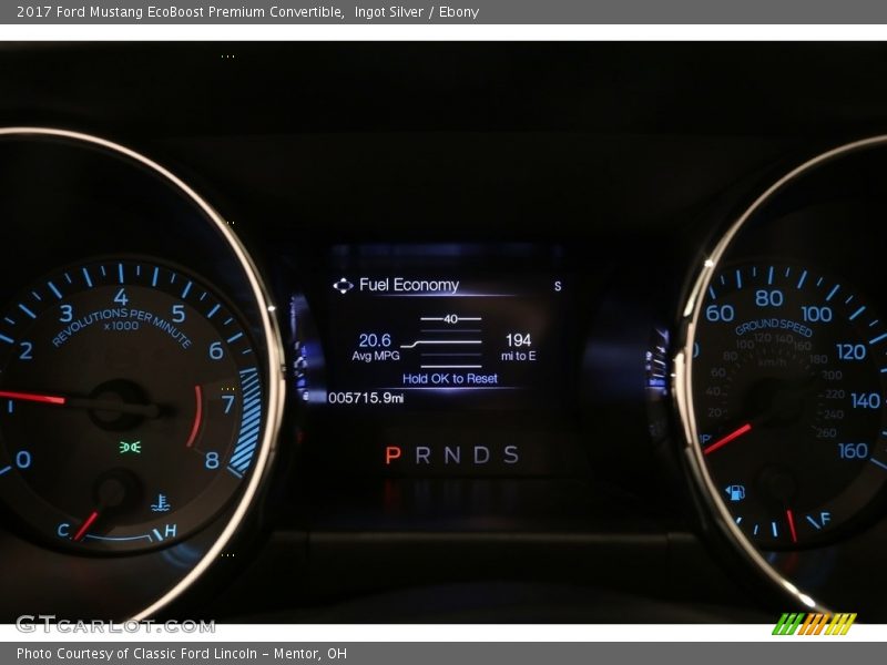 Ingot Silver / Ebony 2017 Ford Mustang EcoBoost Premium Convertible