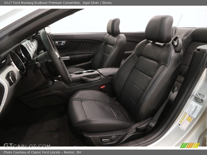 Ingot Silver / Ebony 2017 Ford Mustang EcoBoost Premium Convertible