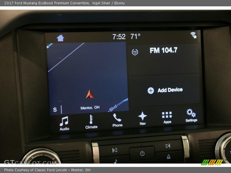 Ingot Silver / Ebony 2017 Ford Mustang EcoBoost Premium Convertible