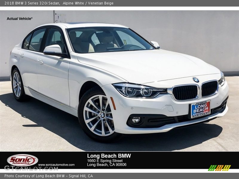 Alpine White / Venetian Beige 2018 BMW 3 Series 320i Sedan