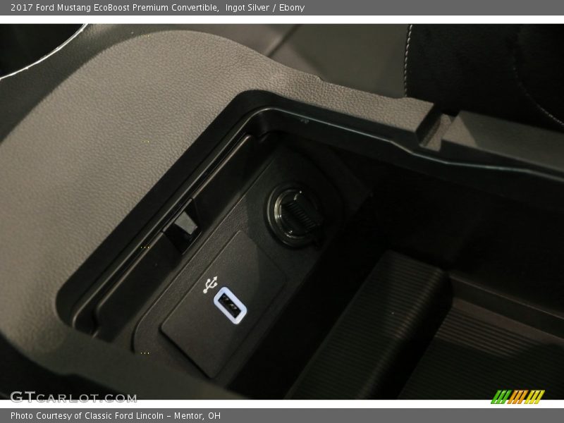 Ingot Silver / Ebony 2017 Ford Mustang EcoBoost Premium Convertible