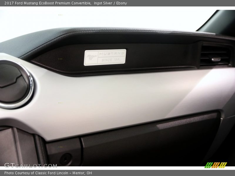 Ingot Silver / Ebony 2017 Ford Mustang EcoBoost Premium Convertible