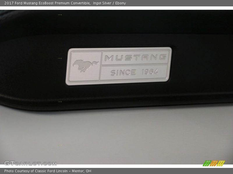 Ingot Silver / Ebony 2017 Ford Mustang EcoBoost Premium Convertible